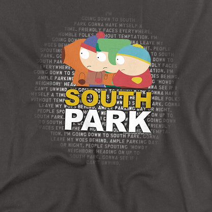 Charcoal - Side - South Park Unisex Adult Lyrics T-Shirt