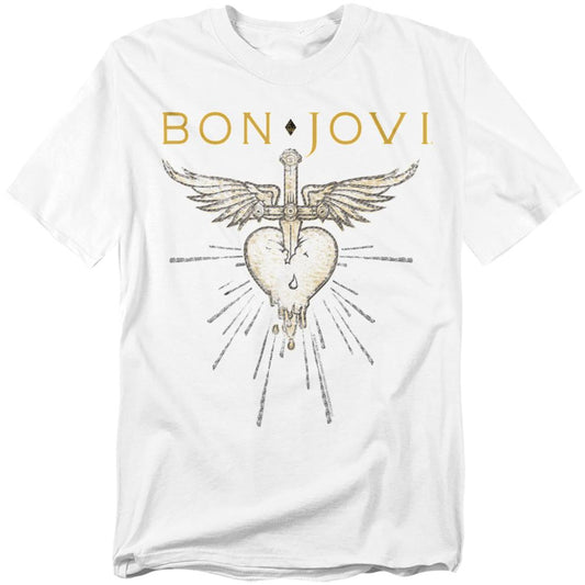 White - Front - Bon Jovi Unisex Adult Greatest Hits T-Shirt