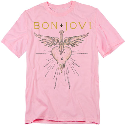 Pink - Front - Bon Jovi Unisex Adult Greatest Hits T-Shirt