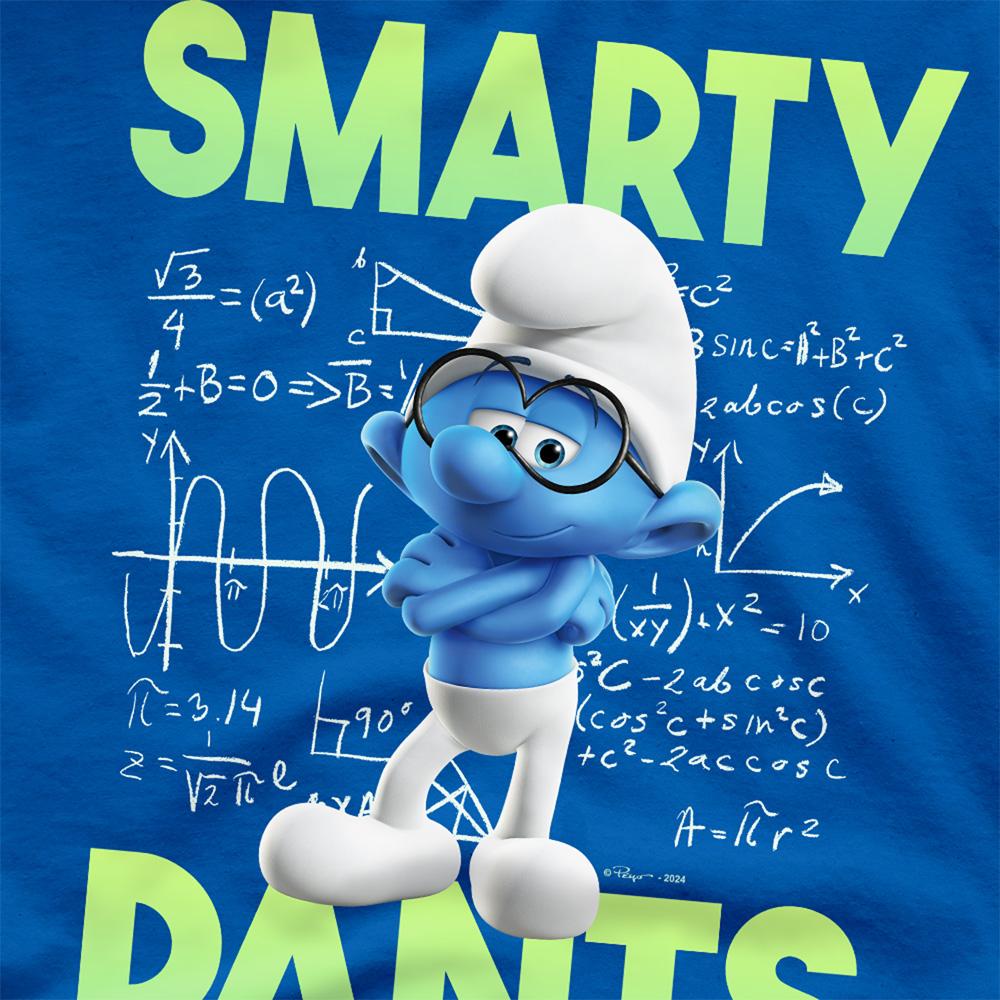 Royal Blue - Side - The Smurfs Unisex Adult Smarty Pants T-Shirt