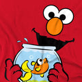 Red - Side - Sesame Street Unisex Adult Elmo & Dorothy Face T-Shirt