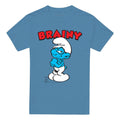 Carolina Blue - Front - The Smurfs Unisex Adult Brainy Smurf Ringspun Cotton T-Shirt
