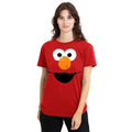 Red - Lifestyle - Sesame Street Womens-Ladies Elmo Sketch T-Shirt