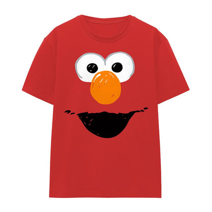 Red - Front - Sesame Street Womens-Ladies Elmo Sketch T-Shirt