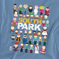 Carolina Blue - Side - South Park Unisex Adult Full Cast T-Shirt