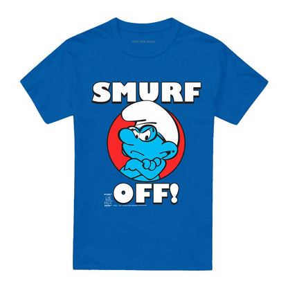 Royal Blue - Front - The Smurfs Unisex Adult Off! Ringspun Cotton T-Shirt