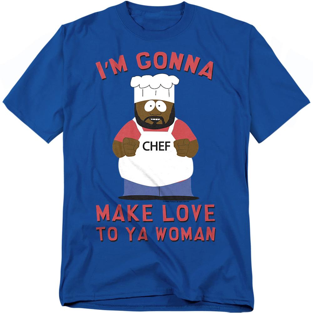 Royal Blue - Front - South Park Unisex Adult Make Love T-Shirt