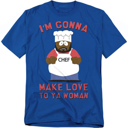 Royal Blue - Front - South Park Unisex Adult Make Love T-Shirt