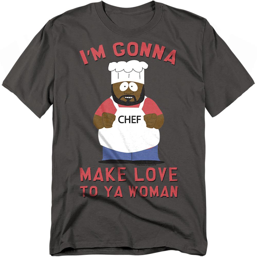 Charcoal - Front - South Park Unisex Adult Make Love T-Shirt