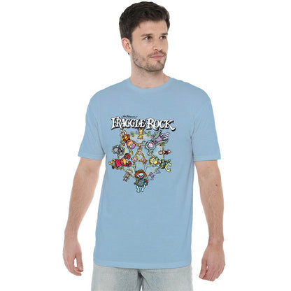 Light Blue - Lifestyle - Fraggle Rock Unisex Adult Spinning Gang T-Shirt