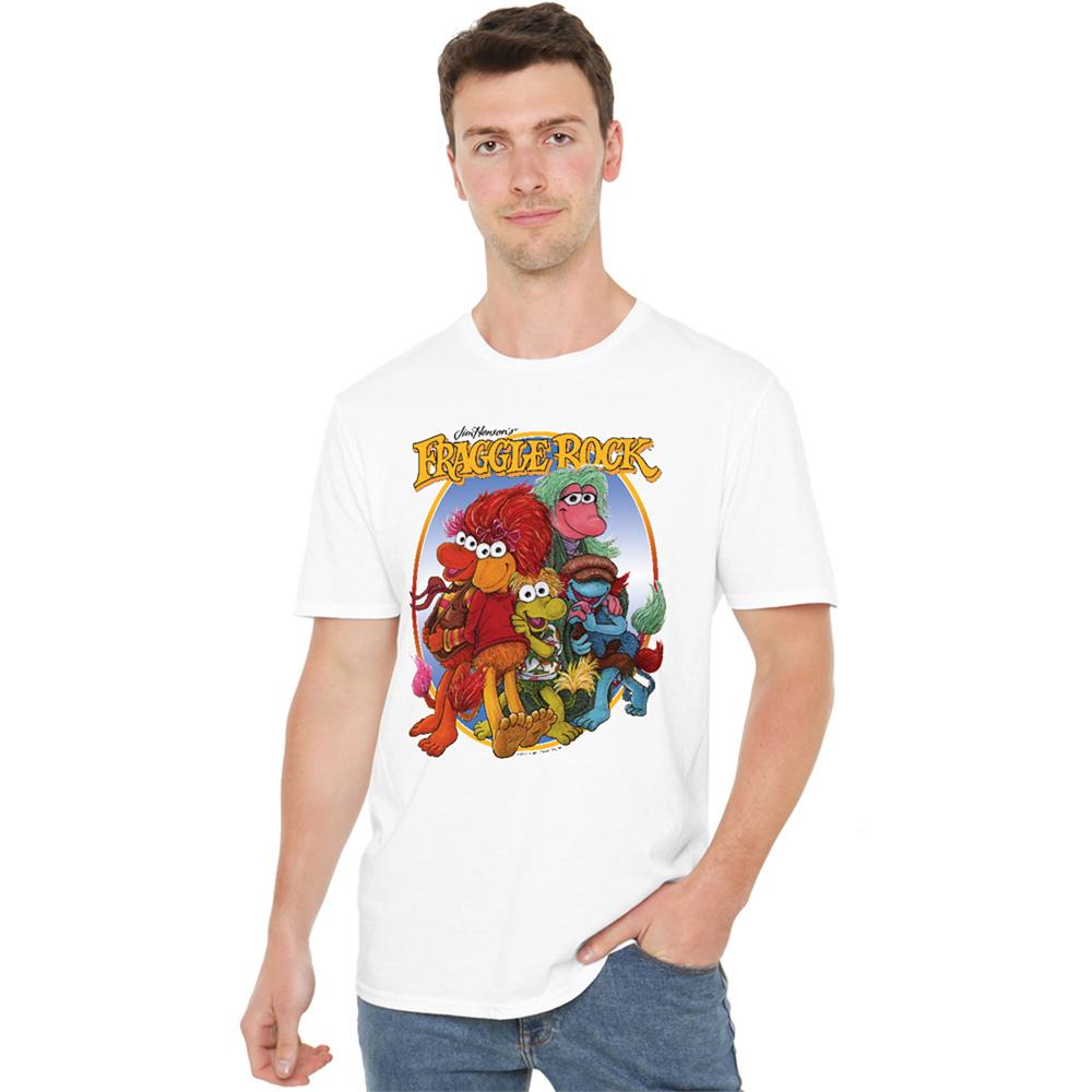 White - Lifestyle - Fraggle Rock Unisex Adult Group Hug T-Shirt