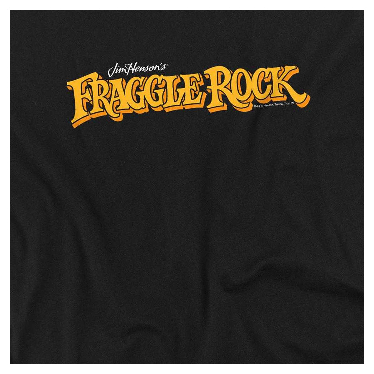 Black - Side - Fraggle Rock Unisex Adult Logo Long-Sleeved T-Shirt