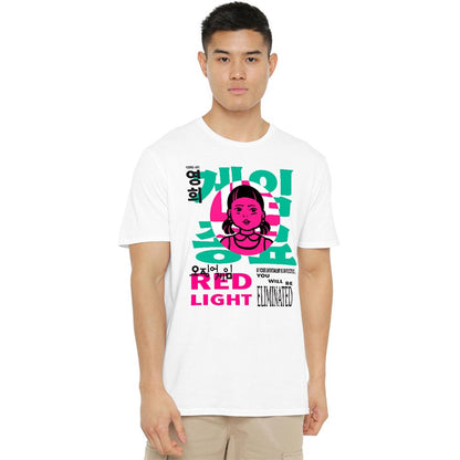White - Lifestyle - Squid Game Unisex Adult Season 3 Red Light Young Hee T-Shirt