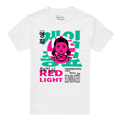 White - Front - Squid Game Unisex Adult Season 3 Red Light Young Hee T-Shirt