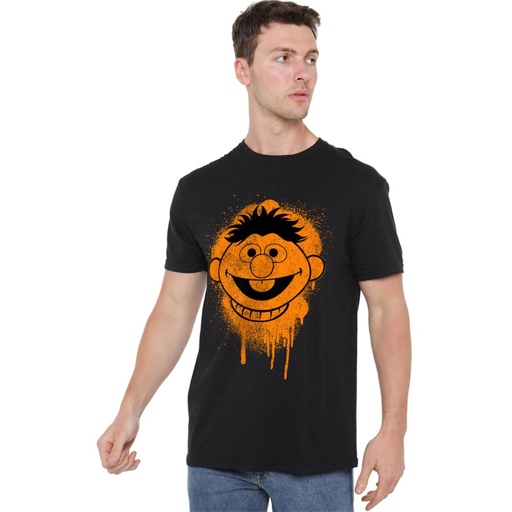 Black - Lifestyle - Sesame Street Unisex Adult Ernie Graffiti T-Shirt