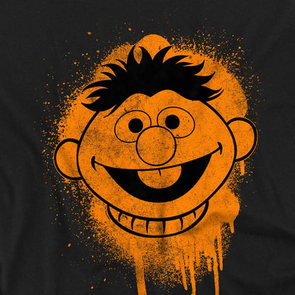 Black - Side - Sesame Street Unisex Adult Ernie Graffiti T-Shirt