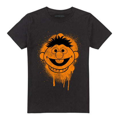 Black - Front - Sesame Street Unisex Adult Ernie Graffiti T-Shirt
