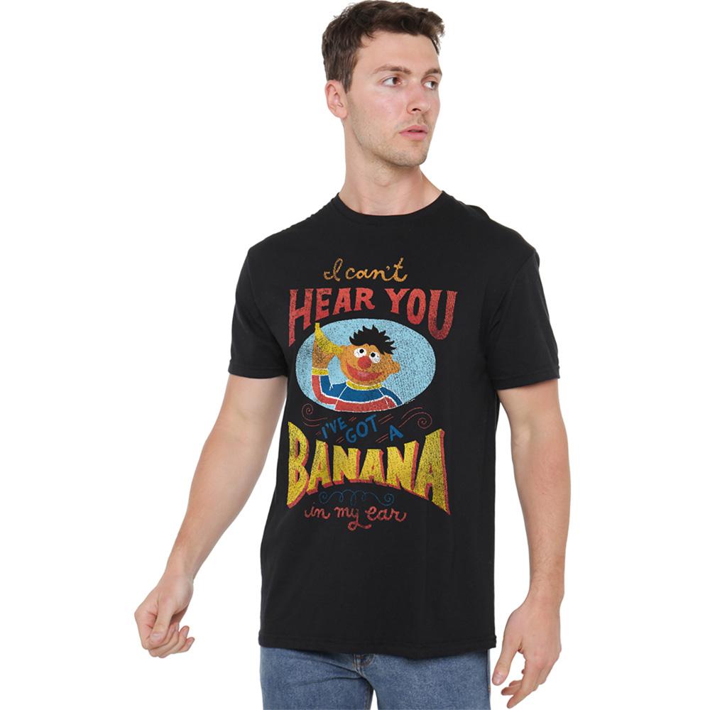 Black - Lifestyle - Sesame Street Unisex Adult Banana In My Ear Ernie T-Shirt