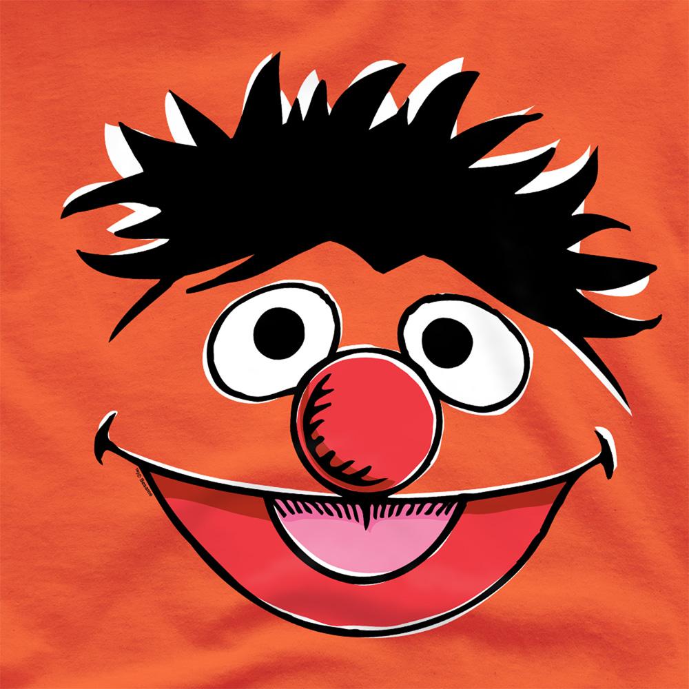 Orange - Side - Sesame Street Unisex Adult Retro Ernie Sketch T-Shirt