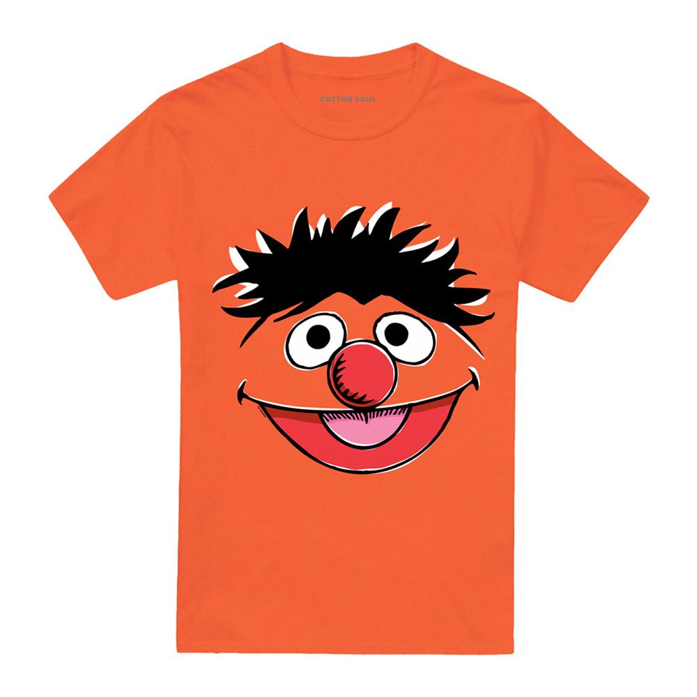 Orange - Front - Sesame Street Unisex Adult Retro Ernie Sketch T-Shirt