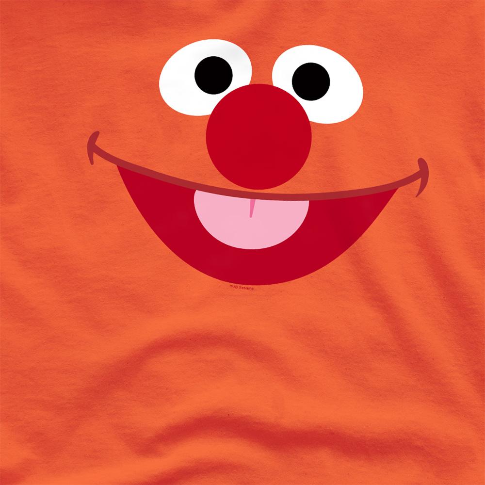 Orange - Side - Sesame Street Unisex Adult Ernie Face T-Shirt