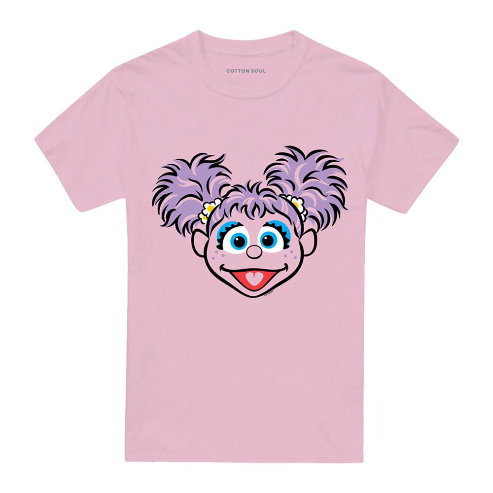 Pink - Front - Sesame Street Unisex Adult Abby Cadabby Face T-Shirt