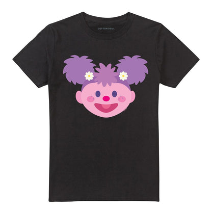 Black - Front - Sesame Street Unisex Adult Abby Cadabby Kawaii Face T-Shirt