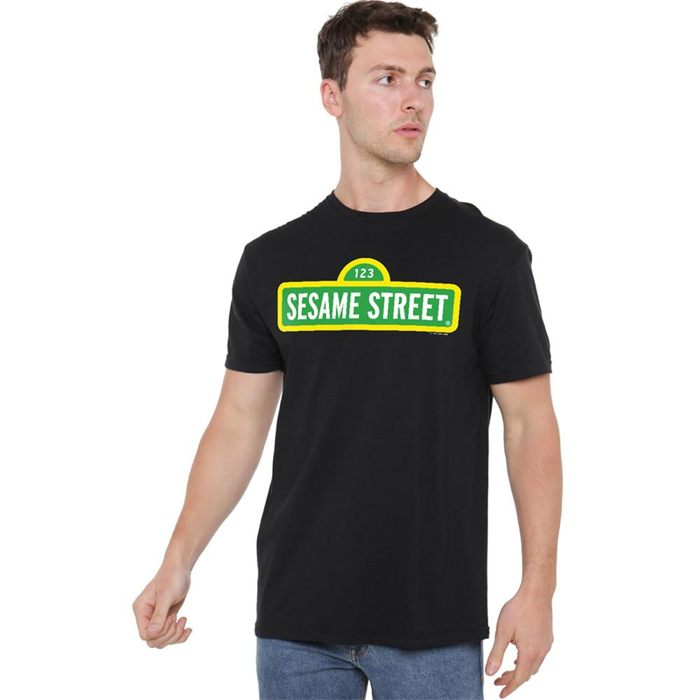Black - Lifestyle - Sesame Street Unisex Adult Logo T-Shirt
