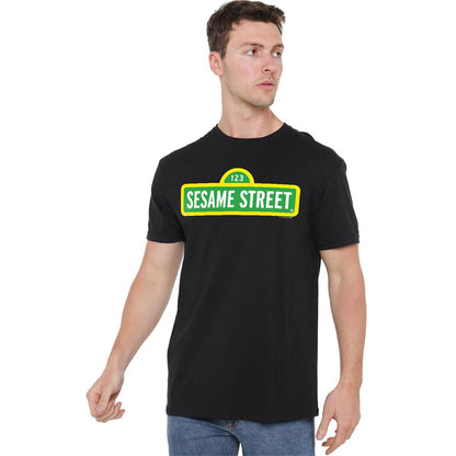 Black - Lifestyle - Sesame Street Unisex Adult Logo T-Shirt