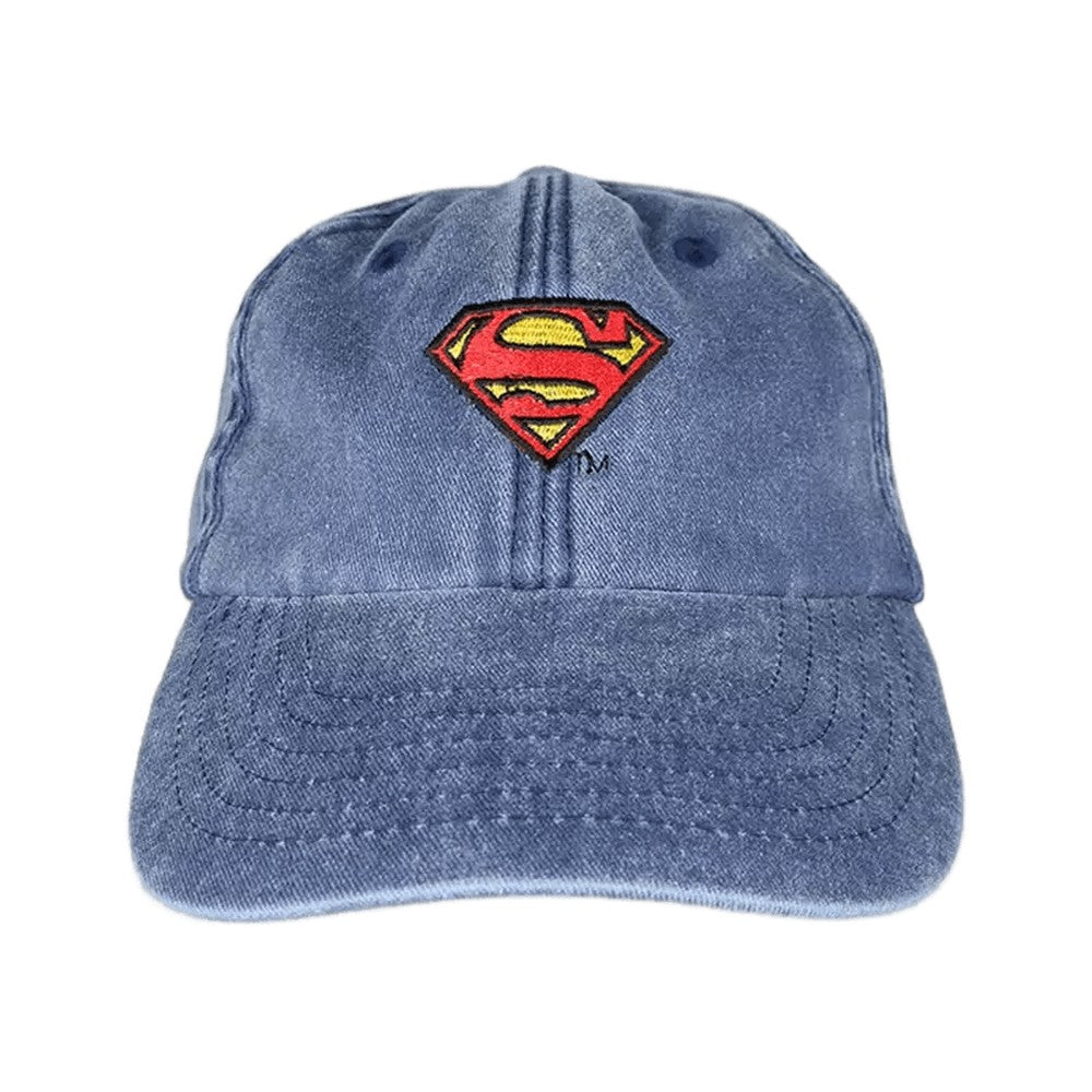 Blue - Front - Superman Mens Shield Baseball Cap