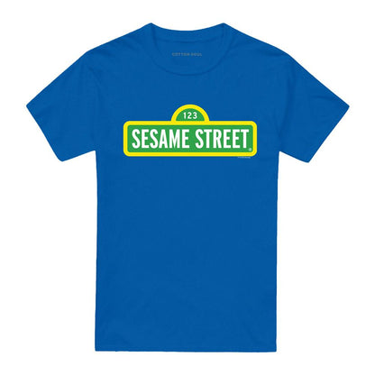 Royal Blue - Front - Sesame Street Unisex Adult Logo T-Shirt