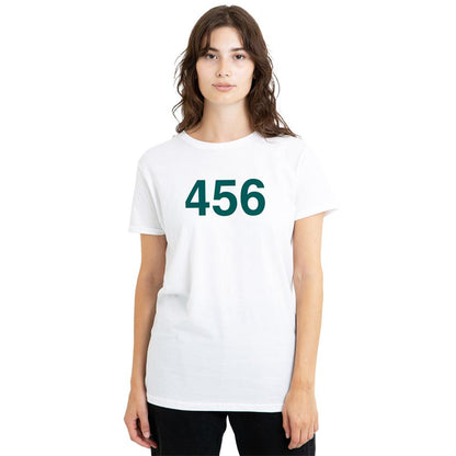 White - Lifestyle - Squid Game Womens-Ladies 456 T-Shirt