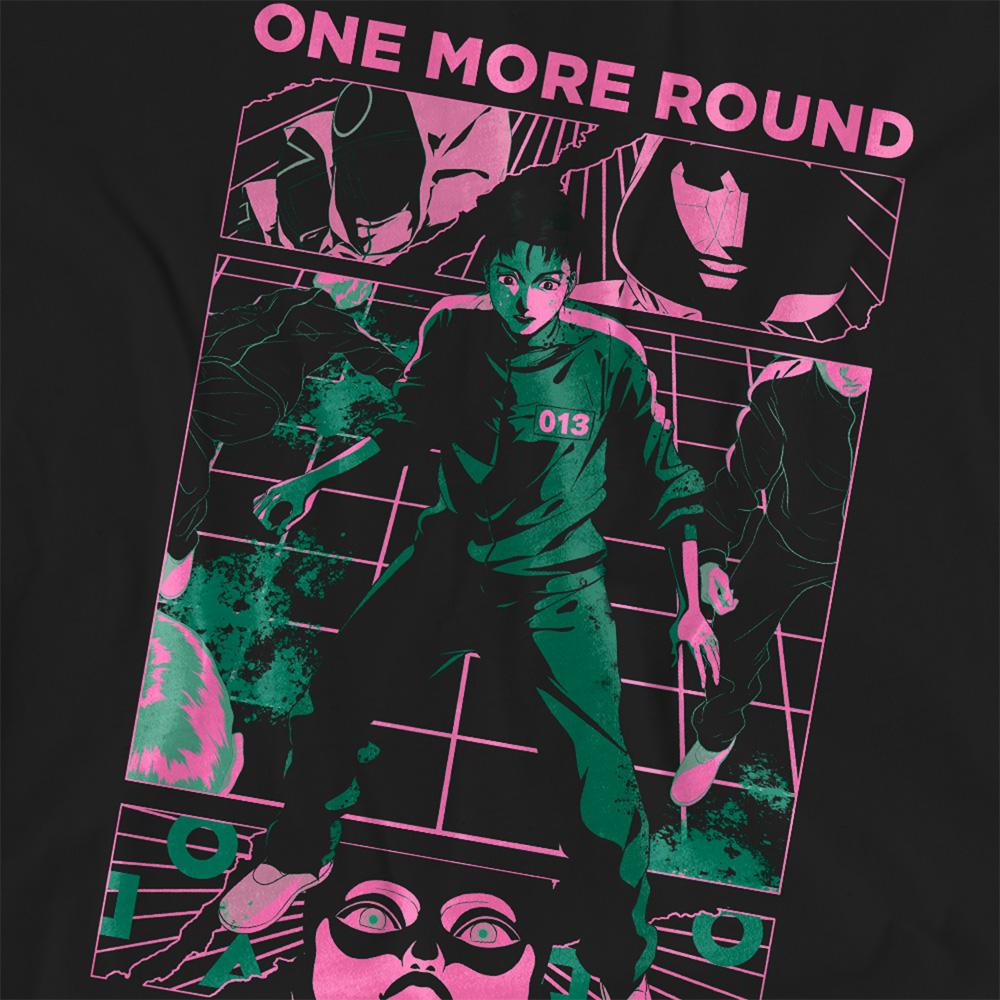 Black - Side - Squid Game Womens-Ladies One More Round Anime T-Shirt