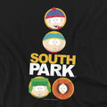 Black - Side - South Park Unisex Adult Solid Circles T-Shirt