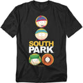 Black - Front - South Park Unisex Adult Solid Circles T-Shirt