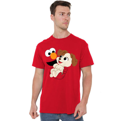 Red - Lifestyle - Sesame Street Unisex Adult Elmo & Tango Face T-Shirt