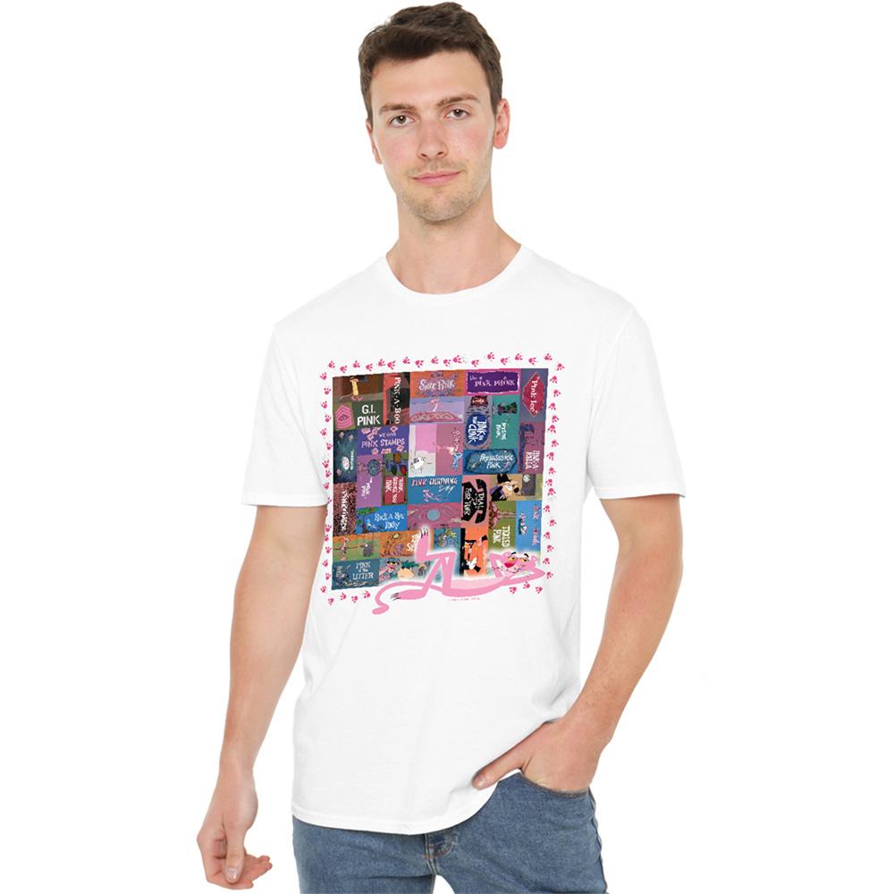 White - Lifestyle - Pink Panther Unisex Adult Vintage T-Shirt
