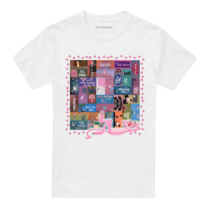 White - Front - Pink Panther Unisex Adult Vintage T-Shirt
