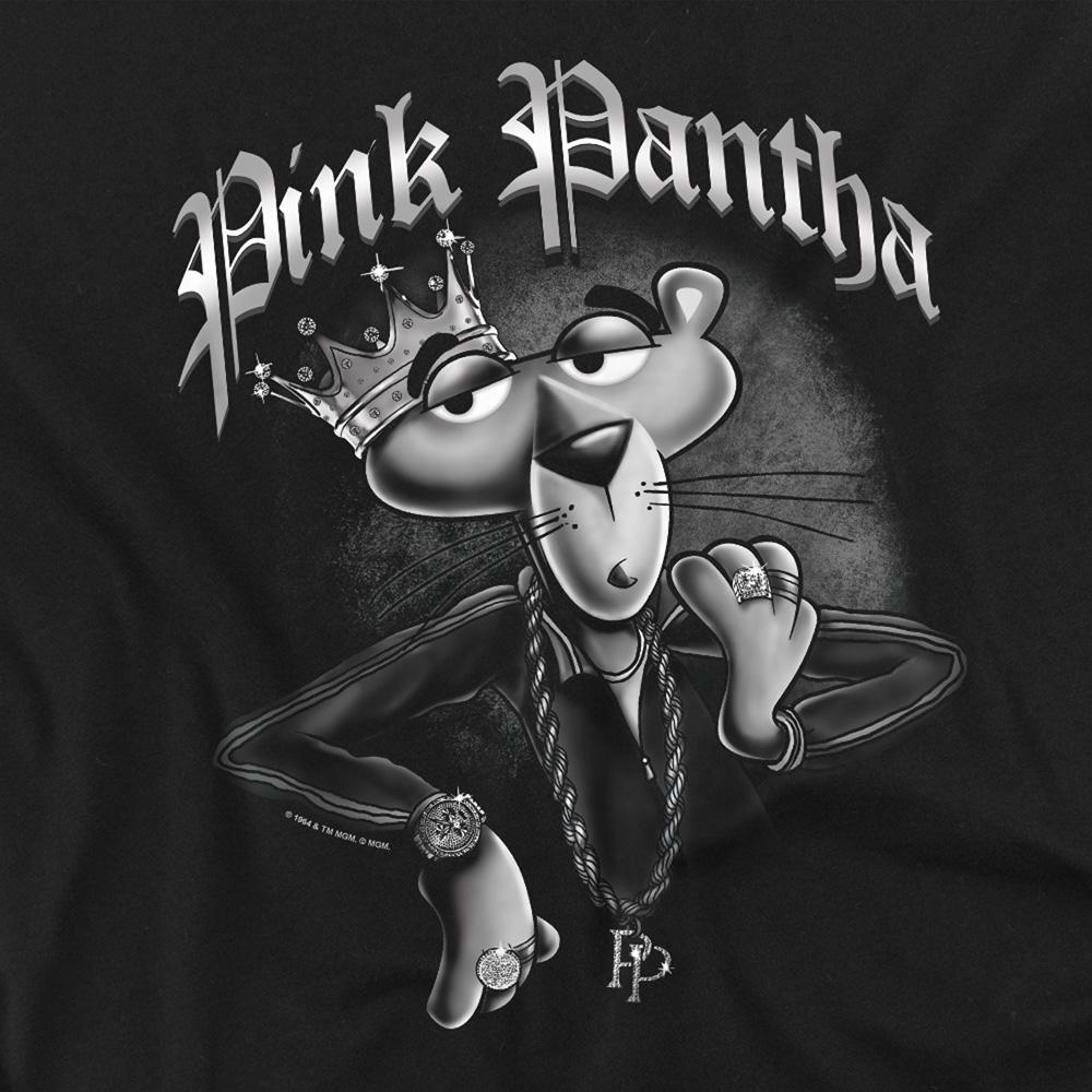 Black - Side - Pink Panther Unisex Adult Pink Pantha T-Shirt