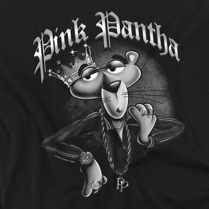 Black - Side - Pink Panther Unisex Adult Pink Pantha T-Shirt