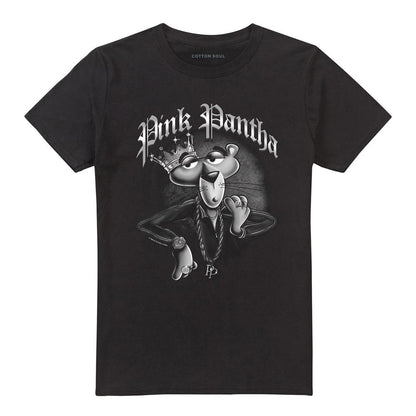 Black - Front - Pink Panther Unisex Adult Pink Pantha T-Shirt
