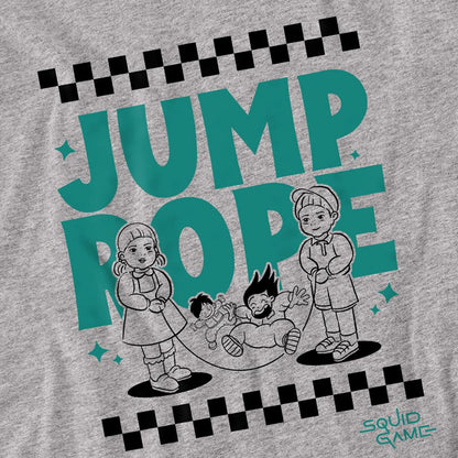 Heather Grey - Side - Squid Game Unisex Adult Season Three Jump Rope T-Shirt
