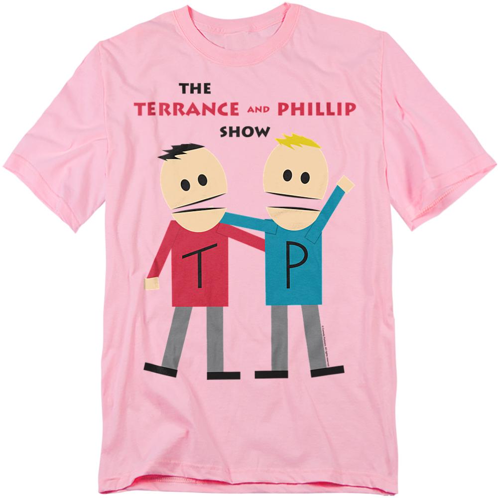 Pink - Front - South Park Unisex Adult Terrance And Phillip T-Shirt