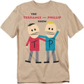 Sand - Front - South Park Unisex Adult Terrance And Phillip T-Shirt