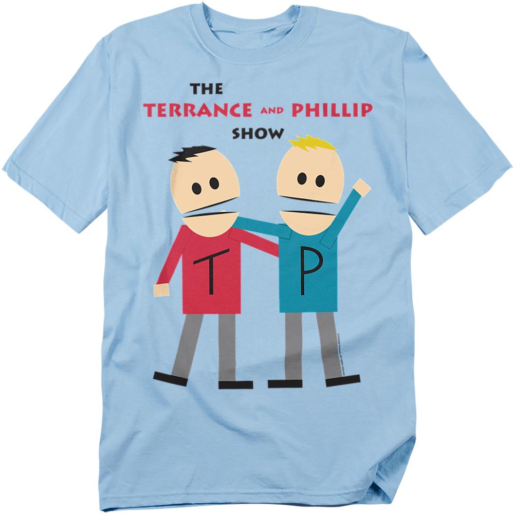 Light Blue - Front - South Park Unisex Adult Terrance And Phillip T-Shirt