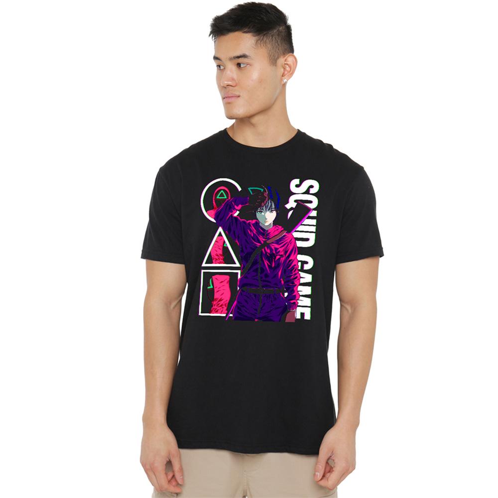 Black - Lifestyle - Squid Game Unisex Adult Season Three Anime Guards T-Shirt