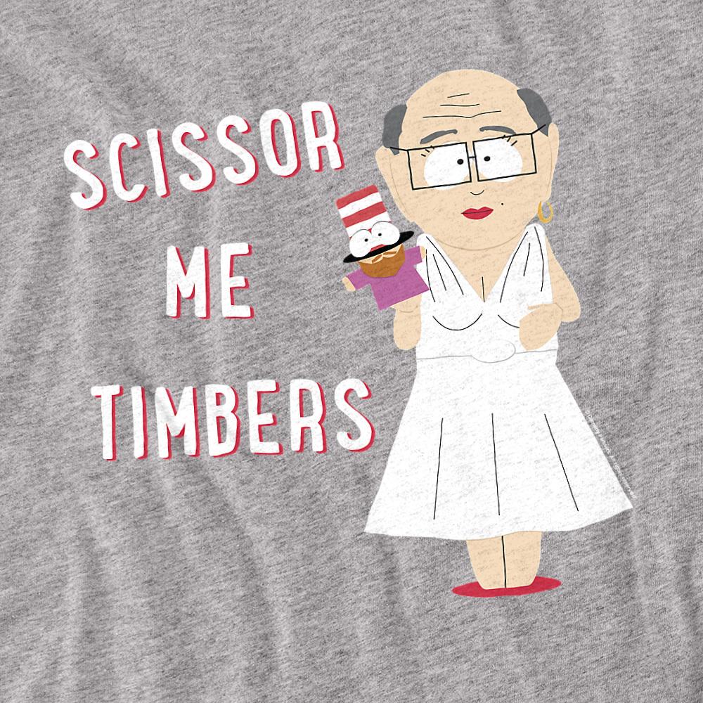 Athletic Heather - Side - South Park Unisex Adult Scissor Me Timbers T-Shirt
