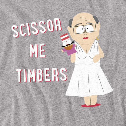 Athletic Heather - Side - South Park Unisex Adult Scissor Me Timbers T-Shirt