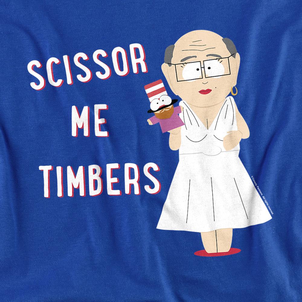 Royal Blue - Side - South Park Unisex Adult Scissor Me Timbers T-Shirt