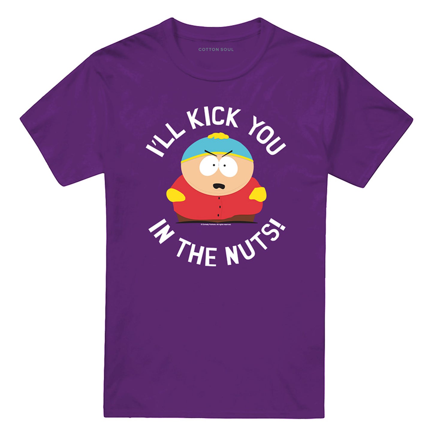 Purple - Front - South Park Unisex Adult I´ll Kick You In The Nuts! T-Shirt